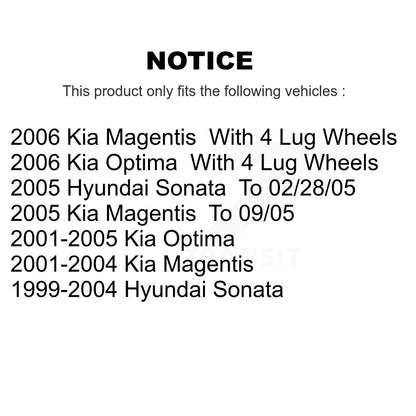 [Arrière] Kit de Disque de frein pour Hyundai Sonata Kia Optima Magentis K8-100767
