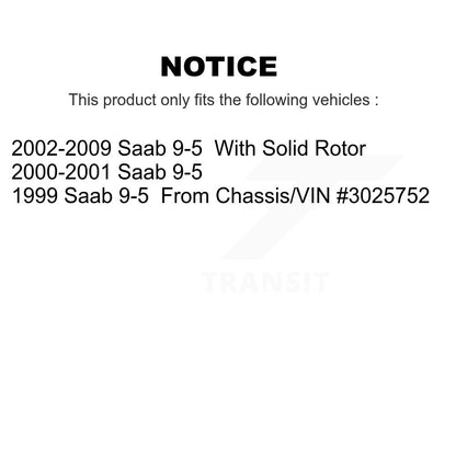 [Arrière] Kit de Disque de frein pour Saab 9-5 K8-100768