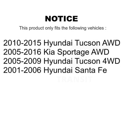 [Arrière] Kit de Disque de frein pour Hyundai Kia Sportage Tucson Santa Fe K8-100774