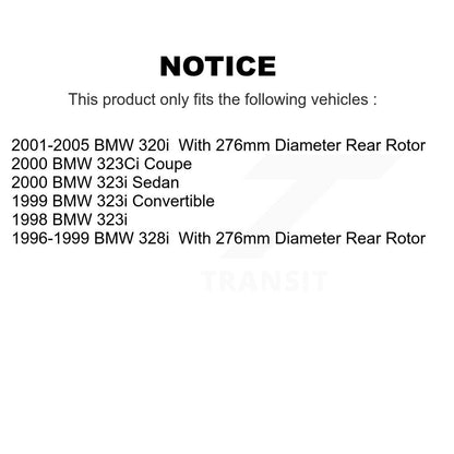 [Arrière] Kit de Disque de frein pour BMW 323i 323Ci 328i 320i K8-100793