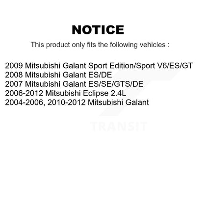 [Arrière] Kit de Disque de frein pour Mitsubishi Galant Eclipse K8-100796