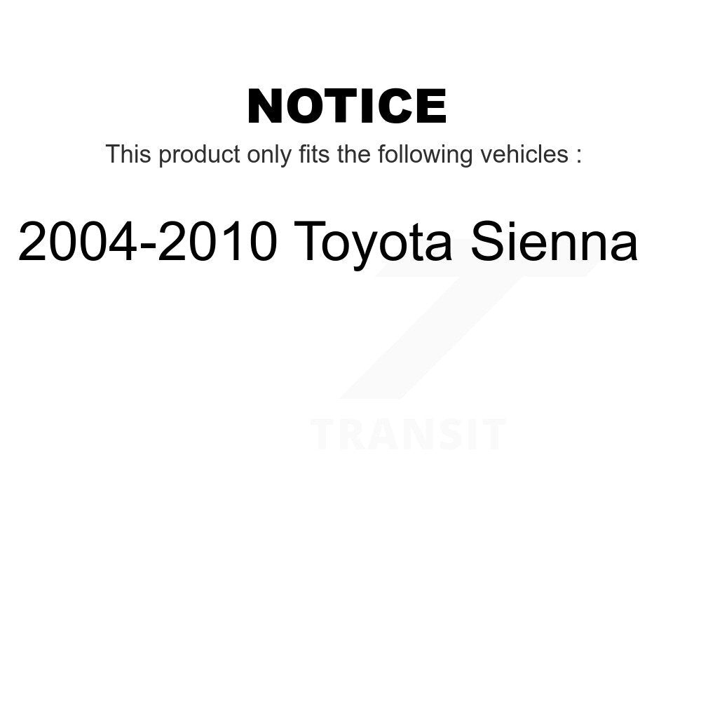 [Arrière] Kit de Disque de frein pour 2004-2010 Toyota Sienna K8-100798