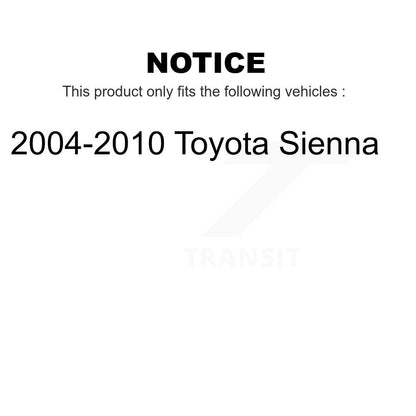 [Arrière] Kit de Disque de frein pour 2004-2010 Toyota Sienna K8-100798