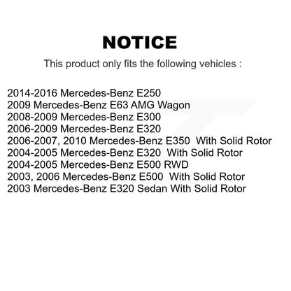 [Arrière] Kit de Disque de frein pour Mercedes-Benz E320 E350 E500 E250 E63 AMG E300 K8-100799