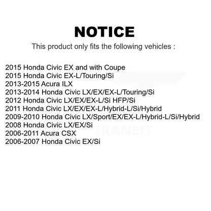 [Arrière] Kit de Disque de frein pour Honda Civic Acura ILX CSX K8-100829