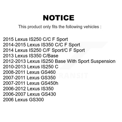 [Arrière] Kit de Disque de frein pour Lexus IS250 IS350 GS350 GS300 GS430 GS450h GS460 K8-100847