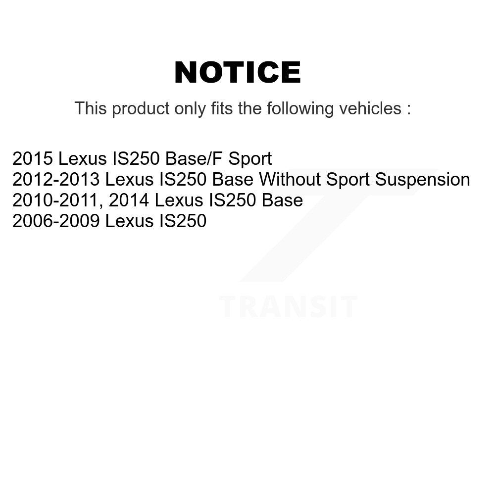 [Arrière] Kit de Disque de frein pour Lexus IS250 K8-100848