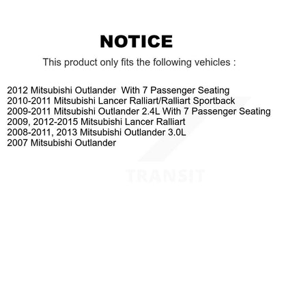 [Arrière] Kit de Disque de frein pour Mitsubishi Lancer Outlander K8-100867