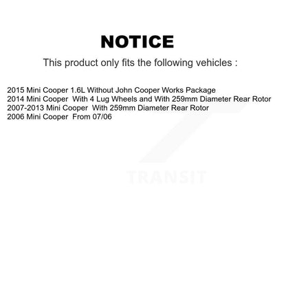 [Arrière] Kit de Disque de frein pour Mini Cooper K8-100871