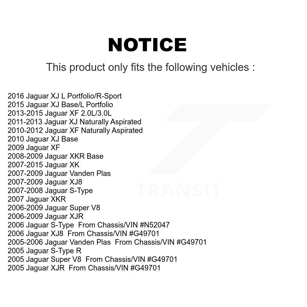 [Arrière] Kit de Disque de frein pour Jaguar XF XJ S-Type XK XKR XJ8 Vanden Plas XJR Super V8 XKR-S K8-100879