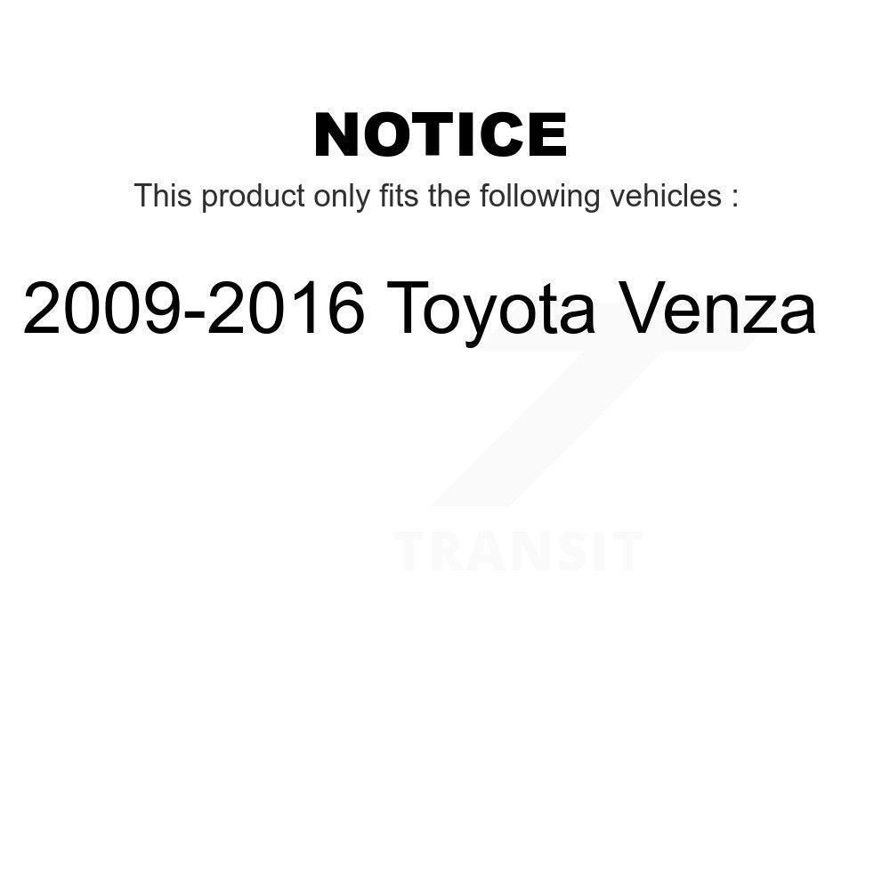 [Arrière] Kit de Disque de frein pour 2009-2016 Toyota Venza K8-100892