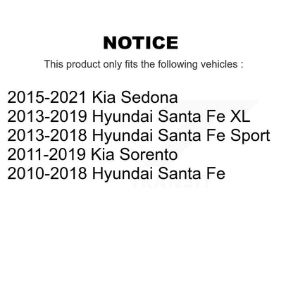 [Arrière] Kit de Disque de frein pour Kia Sorento Hyundai Santa Fe Sport Sedona XL K8-100903