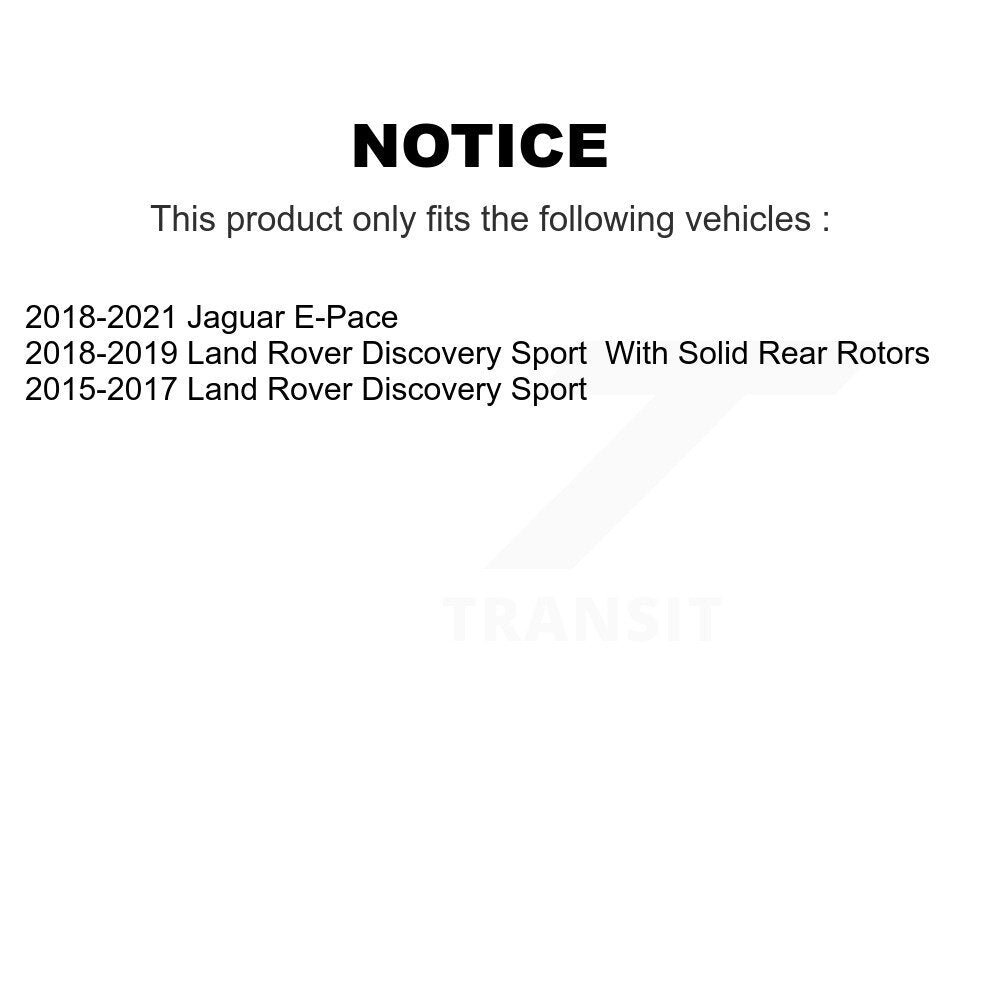 [Arrière] Kit de Disque de frein pour Land Rover Discovery Sport Jaguar E-Pace K8-100945