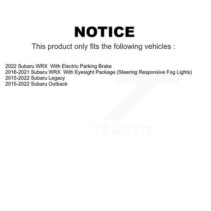 [Arrière] Kit de Disque de frein pour Subaru Outback Legacy WRX K8-100947