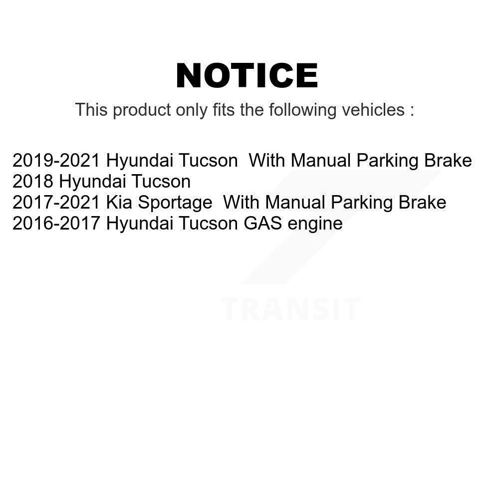 [Arrière] Kit de Disque de frein pour Hyundai Tucson Kia Sportage K8-100953