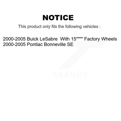 [Avant + Arrière] Kit de Disque de frein pour 2000-2005 Buick LeSabre Pontiac Bonneville K8-100971