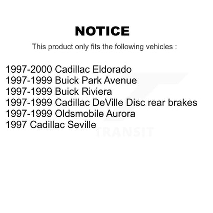 [Avant + Arrière] Kit de Disque de frein pour Cadillac DeVille Buick Park Avenue Eldorado Oldsmobile Aurora Riviera Seville K8-100973