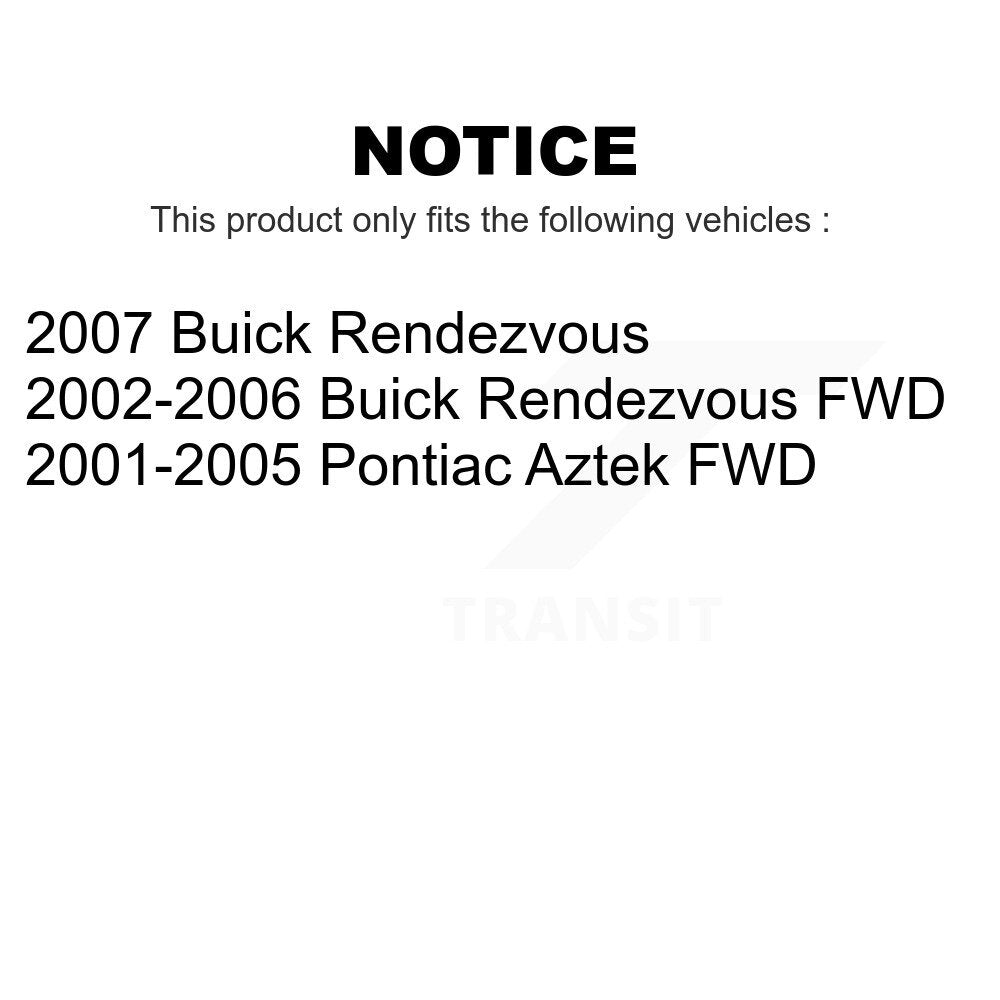 [Avant + Arrière] Kit de Disque de frein pour Buick Rendezvous Pontiac Aztek K8-100991