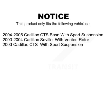 [Avant + Arrière] Kit de Disque de frein pour Cadillac CTS Seville K8-100998