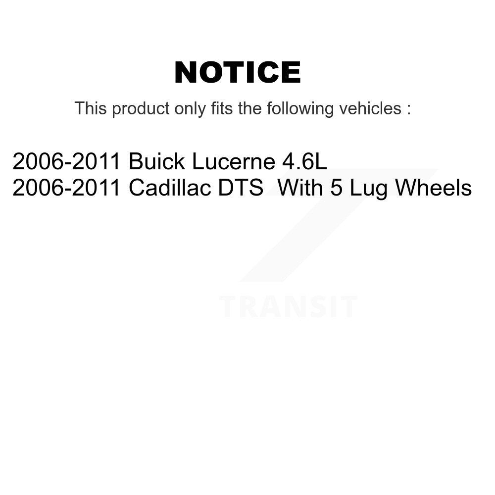 [Avant + Arrière] Kit de Disque de frein pour 2006-2011 Buick Lucerne Cadillac DTS K8-101022