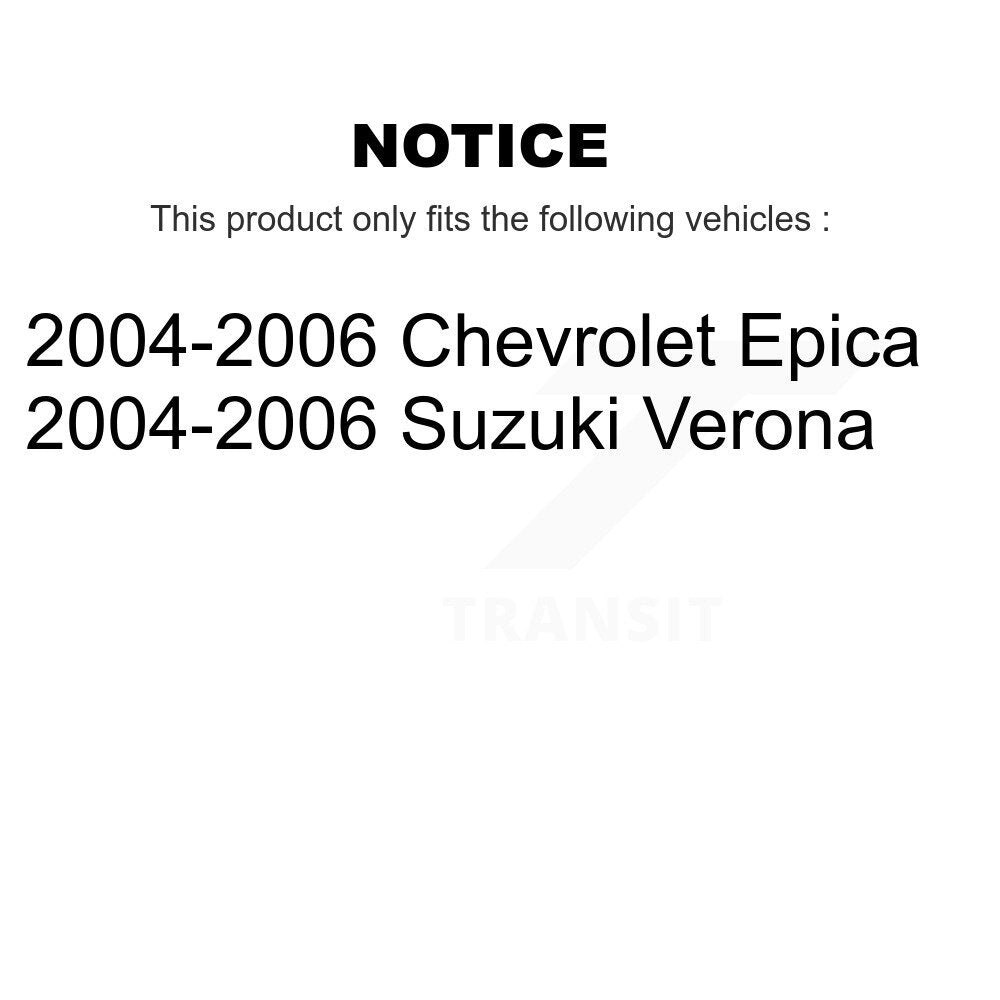 [Avant + Arrière] Kit de Disque de frein pour 2004-2006 Suzuki Verona Chevrolet Epica K8-101027