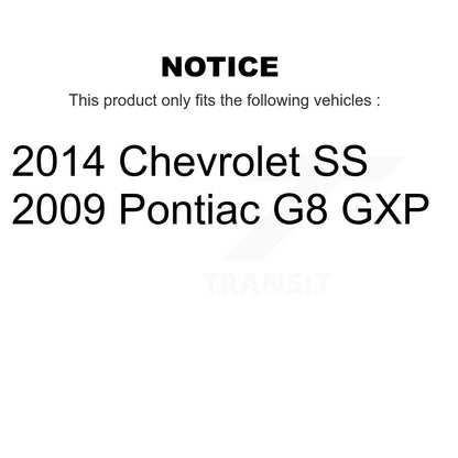 [Avant + Arrière] Kit de Disque de frein pour Pontiac G8 Chevrolet SS K8-101048