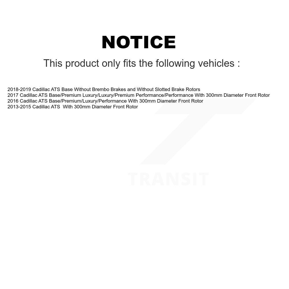 [Avant + Arrière] Kit de Disque de frein pour Cadillac ATS K8-101062