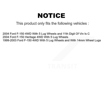 [Avant + Arrière] Kit de Disque de frein pour Ford F-150 Heritage 4WD K8-101080