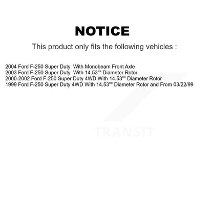 [Avant + Arrière] Kit de Disque de frein pour Ford F-250 Super Duty K8-101097