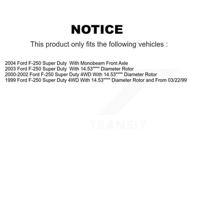 [Avant + Arrière] Kit de Disque de frein pour Ford F-250 Super Duty K8-101097