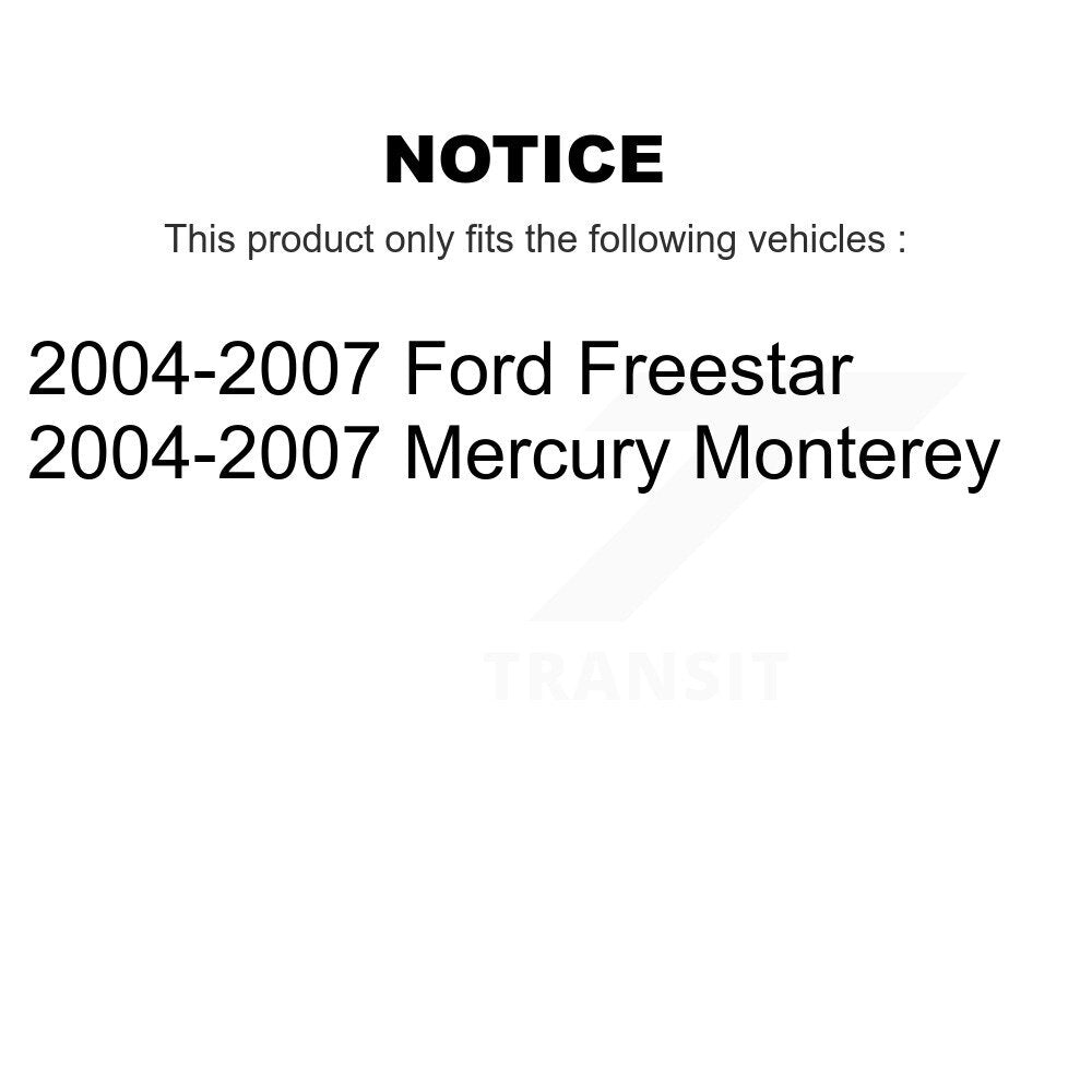 [Avant + Arrière] Kit de Disque de frein pour 2004-2007 Ford Freestar Mercury Monterey K8-101113