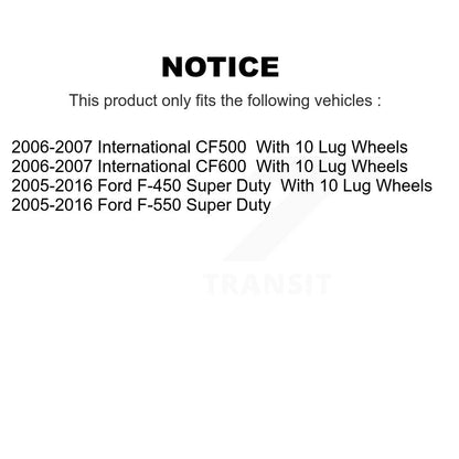 [Avant + Arrière] Kit de Disque de frein pour Ford F-450 Super Duty F-550 International CF500 CF600 K8-101118