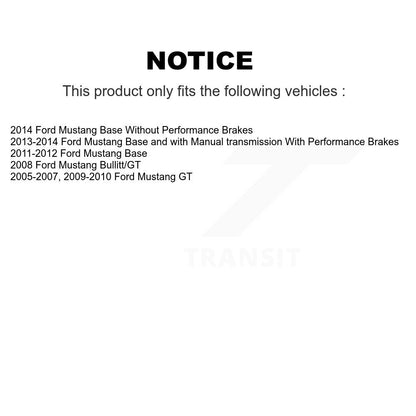 [Avant + Arrière] Kit de Disque de frein pour Ford Mustang K8-101121