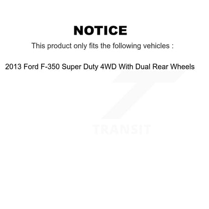 [Avant + Arrière] Kit de Disque de frein pour 2013 Ford F-350 Super Duty 4WD avec Dual Wheels K8-101123