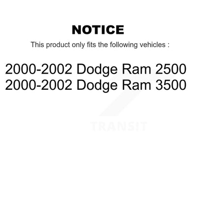 [Avant + Arrière] Kit de Disque de frein pour 2000-2002 Dodge Ram 2500 3500 K8-101173