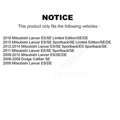 [Avant + Arrière] Kit de Disque de frein pour Mitsubishi Lancer Dodge Caliber K8-101197