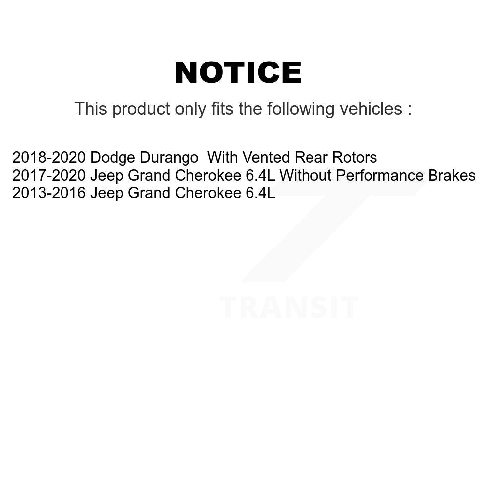 [Avant + Arrière] Kit de Disque de frein pour Jeep Grand Cherokee Dodge Durango K8-101214