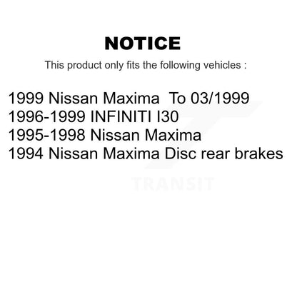 [Avant + Arrière] Kit de Disque de frein pour Nissan Maxima INFINITI I30 K8-101232