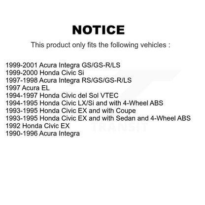[Avant + Arrière] Kit de Disque de frein pour Honda Civic Acura Integra del Sol EL K8-101233