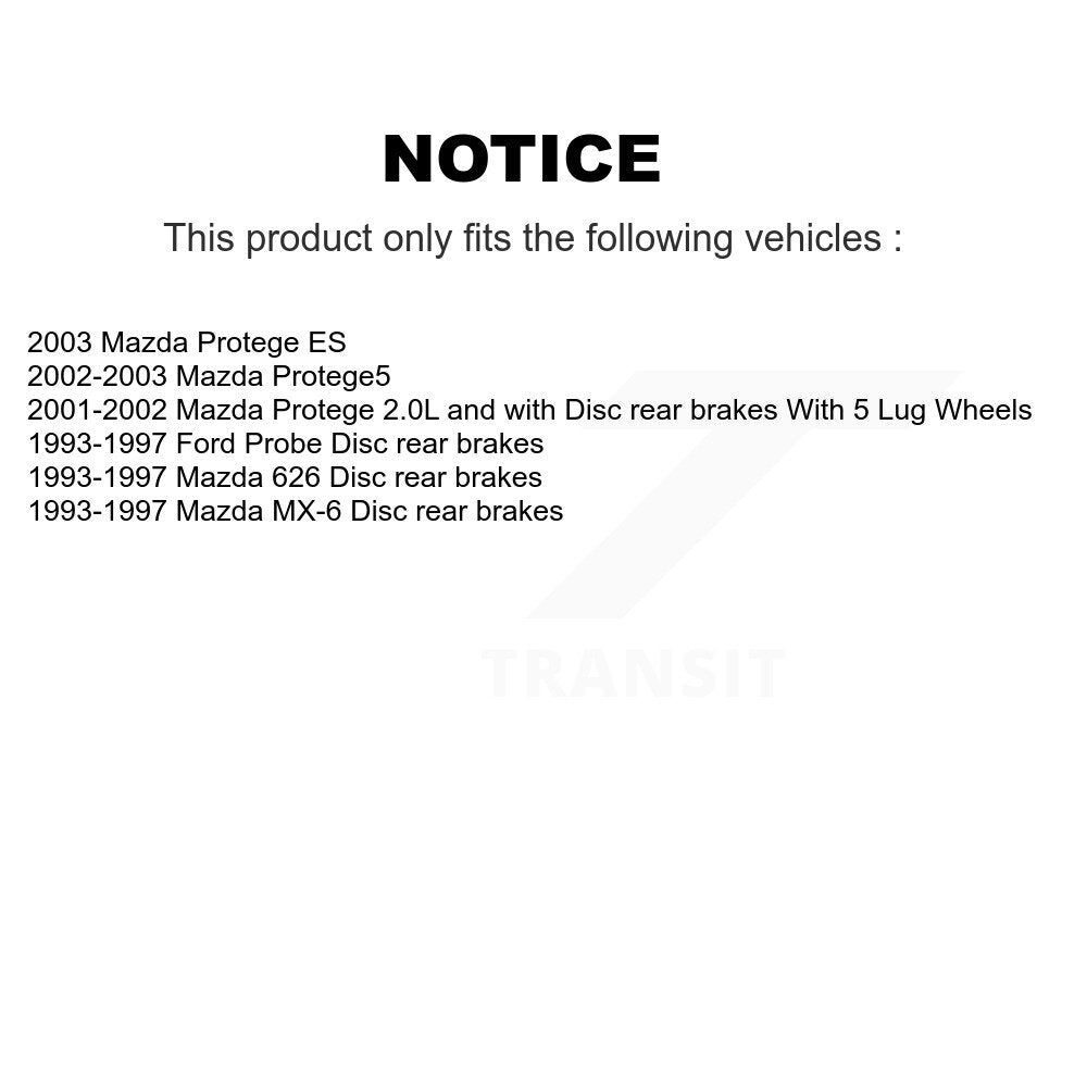 [Avant + Arrière] Kit de Disque de frein pour Mazda Protege Protege5 626 Ford Probe MX-6 K8-101246