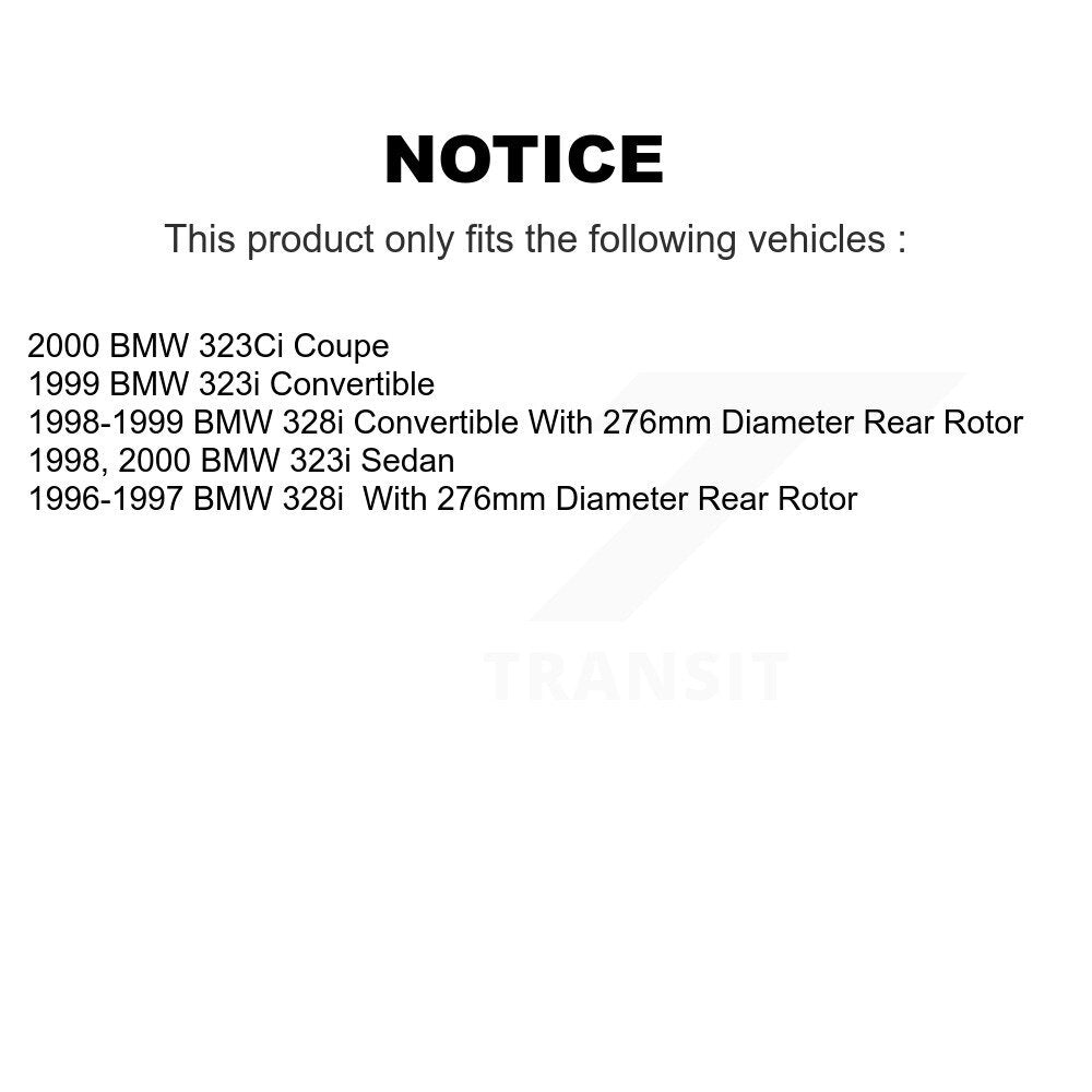 [Avant + Arrière] Kit de Disque de frein pour BMW 323i 323Ci 328i K8-101280