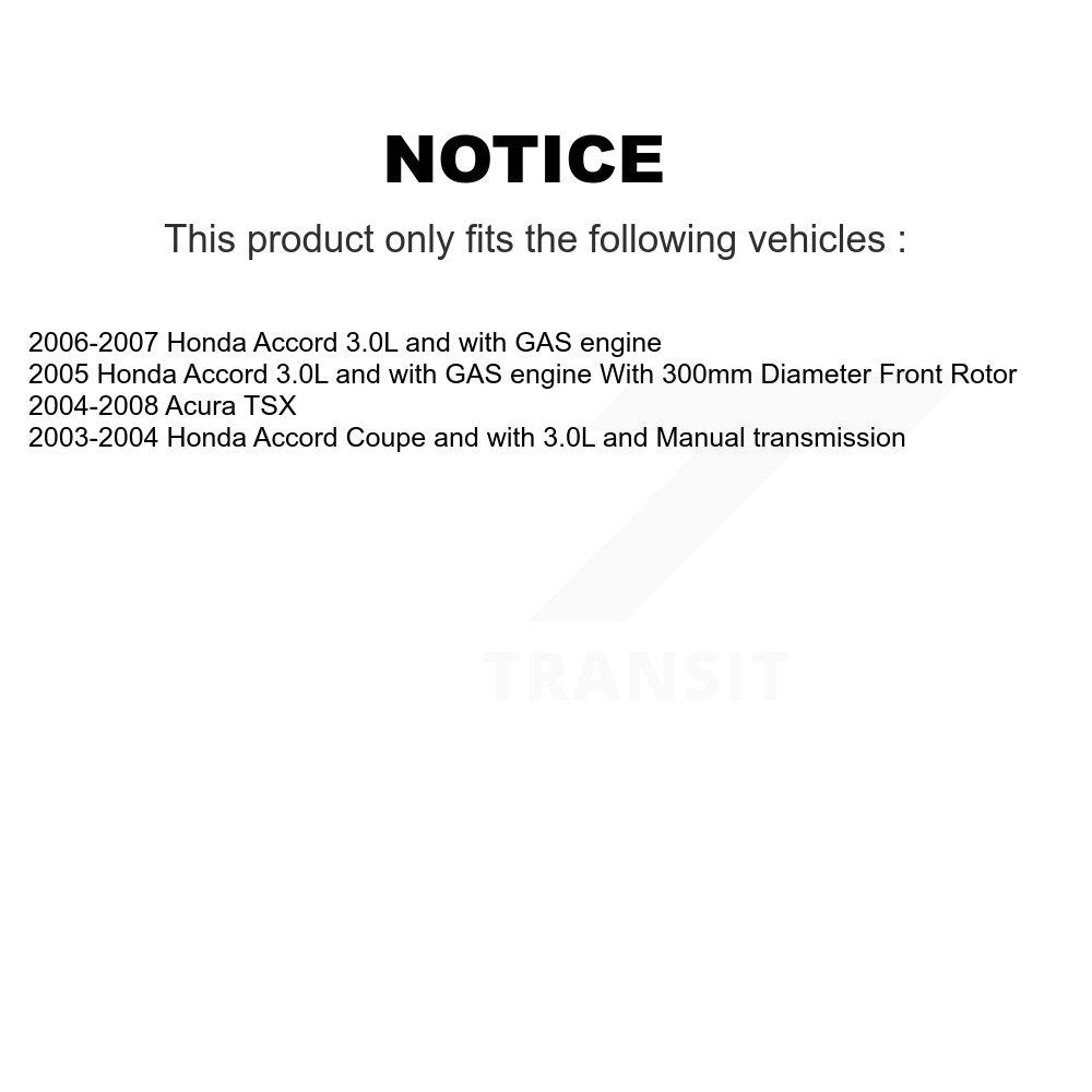 [Avant + Arrière] Kit de Disque de frein pour Honda Accord Acura TSX K8-101288