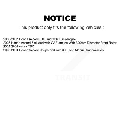 [Avant + Arrière] Kit de Disque de frein pour Honda Accord Acura TSX K8-101288
