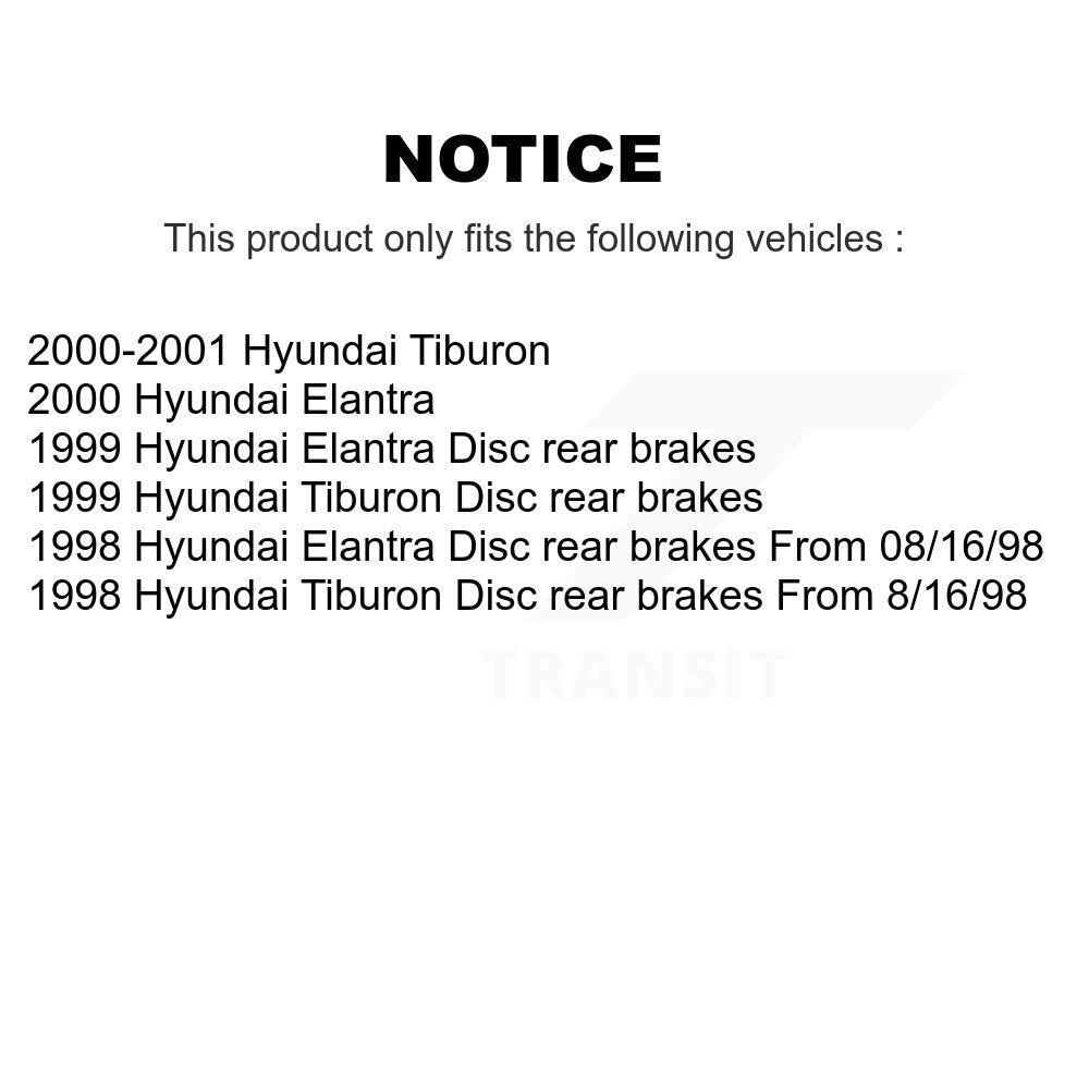 [Avant + Arrière] Kit de Disque de frein pour Hyundai Elantra Tiburon K8-101301