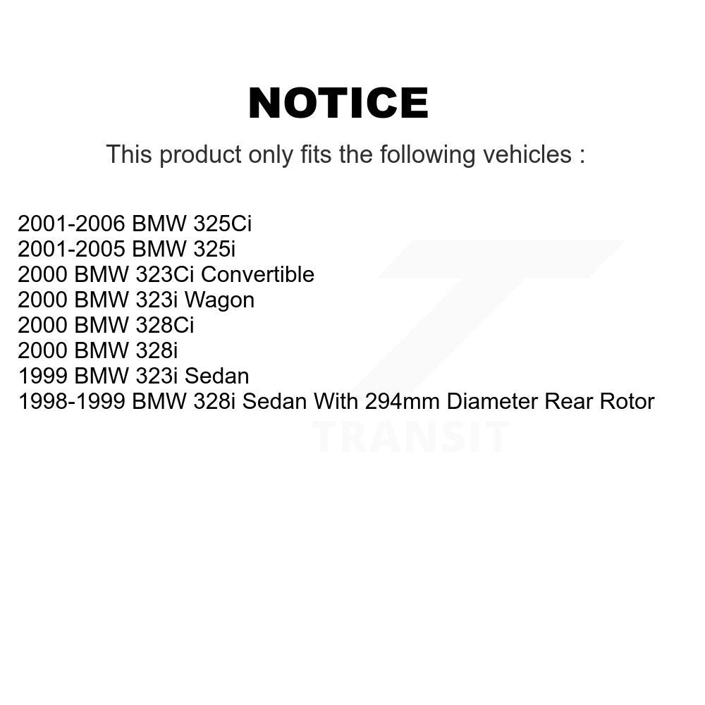 [Avant + Arrière] Kit de Disque de frein pour BMW 325i 325Ci 323i 328i 323Ci 328Ci K8-101309