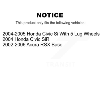 [Avant + Arrière] Kit de Disque de frein pour Honda Civic Acura RSX K8-101321