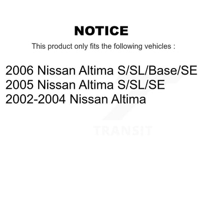 [Avant + Arrière] Kit de Disque de frein pour Nissan Altima K8-101327