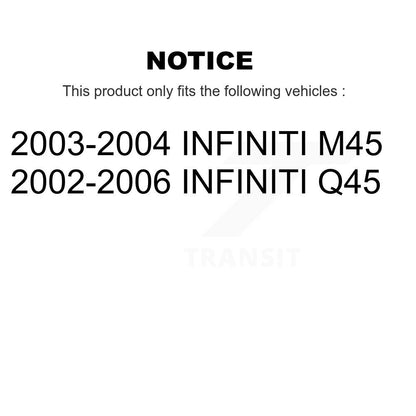 [Avant + Arrière] Kit de Disque de frein pour Infiniti Q45 M45 INFINITI K8-101348