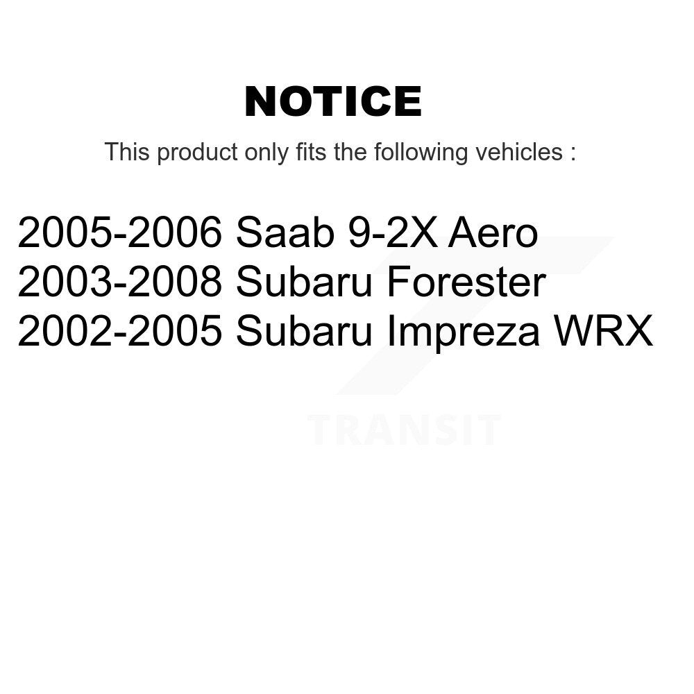 [Avant + Arrière] Kit de Disque de frein pour Subaru Forester Impreza Saab 9-2X K8-101350