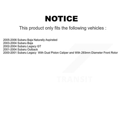 [Avant + Arrière] Kit de Disque de frein pour Subaru Outback Legacy Baja K8-101351